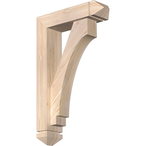 Ekena Millwork Imperial Arts and Crafts Smooth Bracket w/ Offset Brace, Douglas Fir, 5 1/2"W x 20"D x 32"H BKT0604X20X32IMP03SDF - main